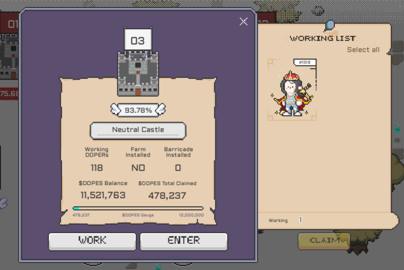 Having fun as a beta tester for the Dope project @ dope.voyage. Not played a p2e yet so another step on my NFT journey. <a href="/DopeVoyage/">DOPE</a> 

Got a king in my collection as well :)