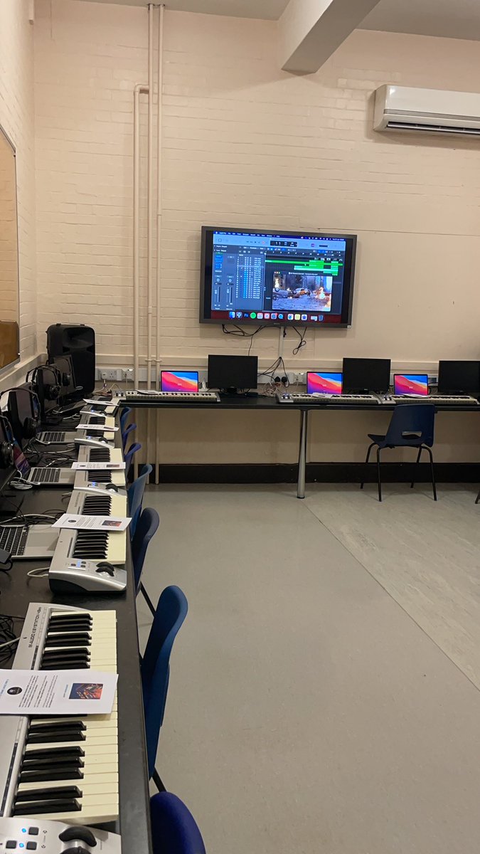 Music week in Production Studies! Our Year 8’s will be composing a short piece for a clip from Avengers Assemble (2012) using Logic Pro X and their keyboard skills they honed in the previous term #letsgettoit #music @DenbighHigh @ArtsDenbigh