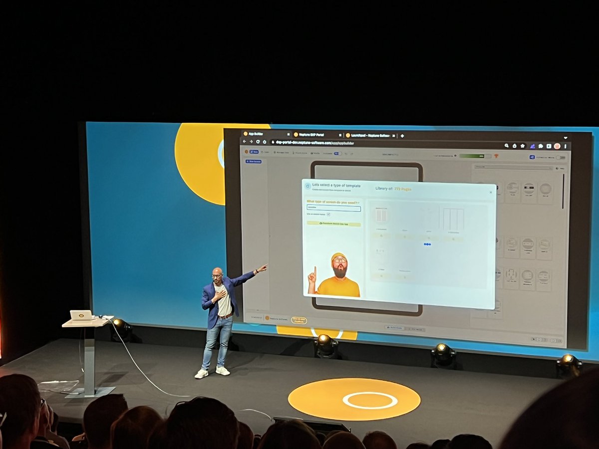 mortenprom's tweet photo. Game changer in the no-code world. New Neptune DXP Portal with our new App Builder being launched at the #NeptuneIMPACT #neptuneDXP #Neptunesoftware #IMPACTonAXSTV https://t.co/FWhruD8D3B