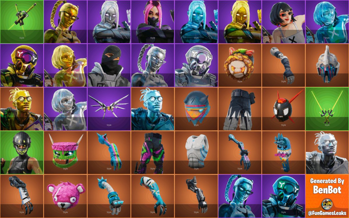 FunGamesLeaks's tweet image. All new variants in #Fortnite 21.10