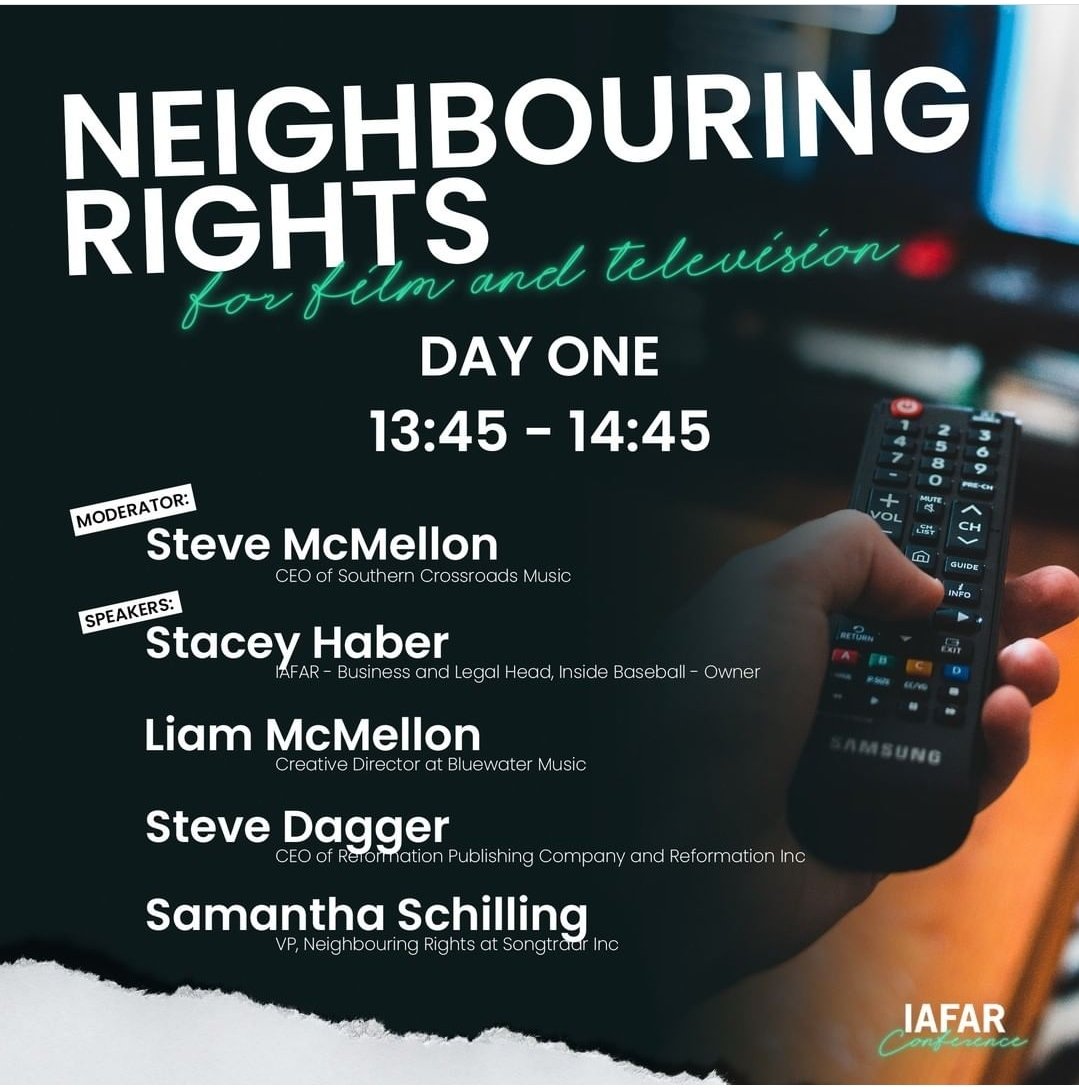 Our neighbouring rights for film and television panel was held this afternoon with some excellent panelists! #IAFAR