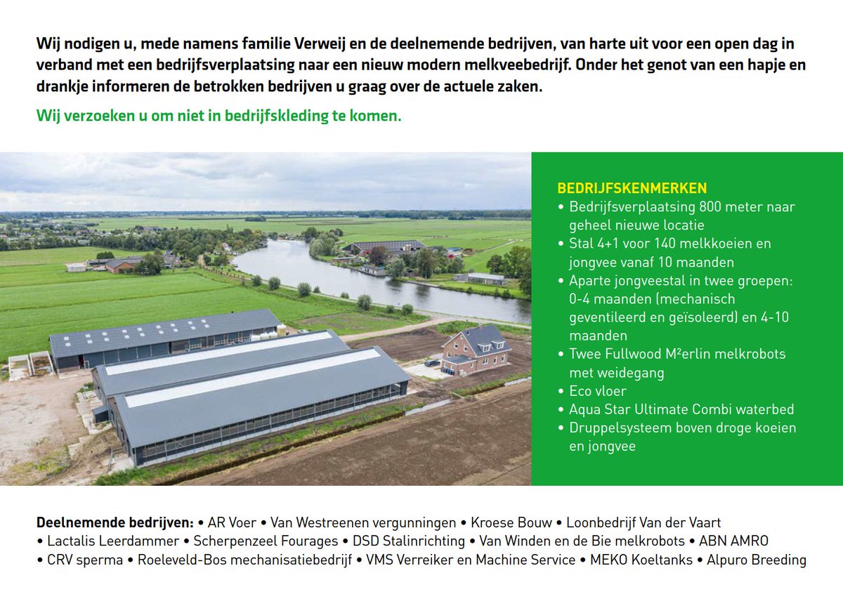 vmsverreiker's tweet photo. VMS is één van de deelnemende bedrijven, dus wij nodigen u van harte uit om aanstaande zaterdag 25 juni te komen kijken bij dit mooie agrarische bedrijf van familie Verweij in Nederhorst den Berg. https://t.co/YVN4Q3gpSX