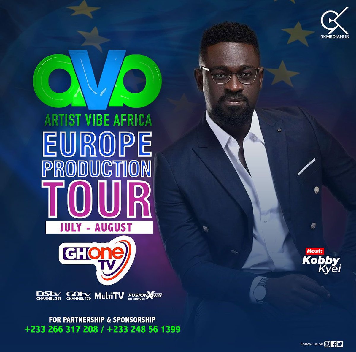 Highest_Majesti's tweet photo. The opportunity for Artists in Europe to promote their works to the African audience is finally here.
Shows on @ghonetv @dstv_ghana @gotv_ghana #multitv
Production @9kmediahub
#europe #tour #ava #Blogger🚀
@artistvibeafrica_ 📌📌📌 https://t.co/kf2nRLnrtd