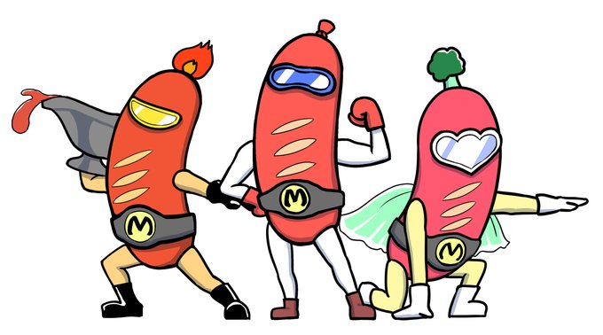 おさかなフランクマン戦隊描きました 