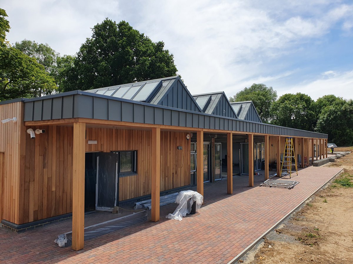 SHSsport1865's tweet photo. A splendid day of sunny sport in the @shrewsburyhouse House Cricket event. Today the Y6 boys having been loving the competition. Great to see the new pavillion coming on nicely! #asportinglife #bowlbatthrowcatch https://t.co/XSxZn06lwL