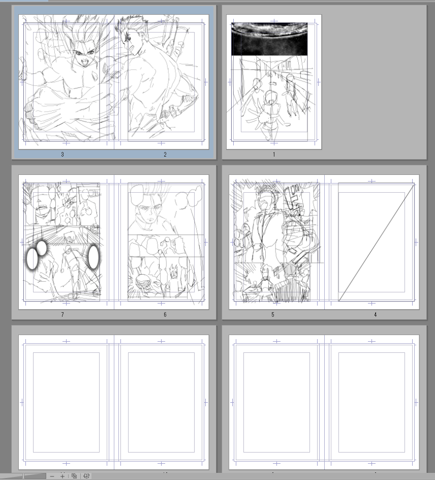 ネーム模写練習
・コマ数は多くないのに情報量が多い
・ネーム模写練習だからいいけど、絵柄が全く似せられない・・・

明日もネーム模写練習 