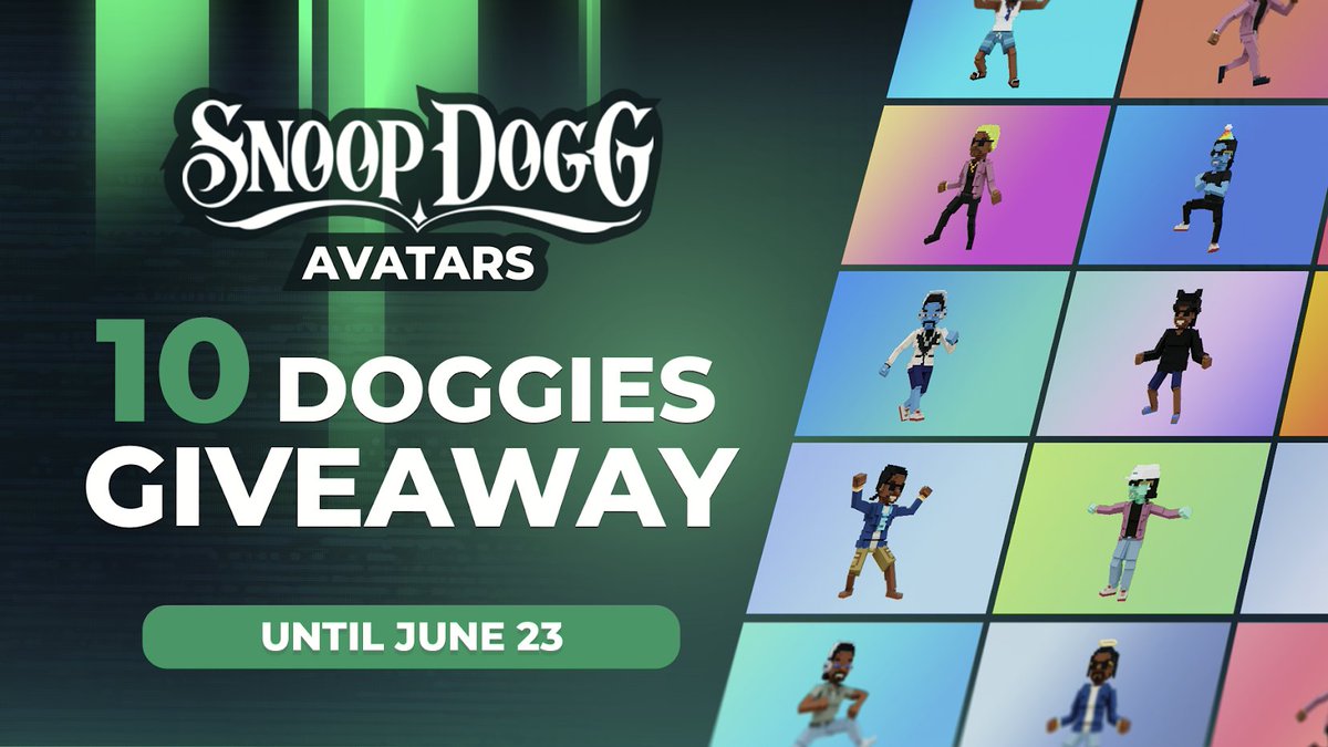 🎁 Let’s GIVEAWAY some Doggies! 🎁 🐾 Like & RT this post 🐾 Follow @TheSandboxGame & @TheSnoopAvatars 🐾 Fill in the form (must have a #TheSandbox account) sandbox-contest.com/3tLdKn5 Y’all got til Thursday at 5pm UTC to join!