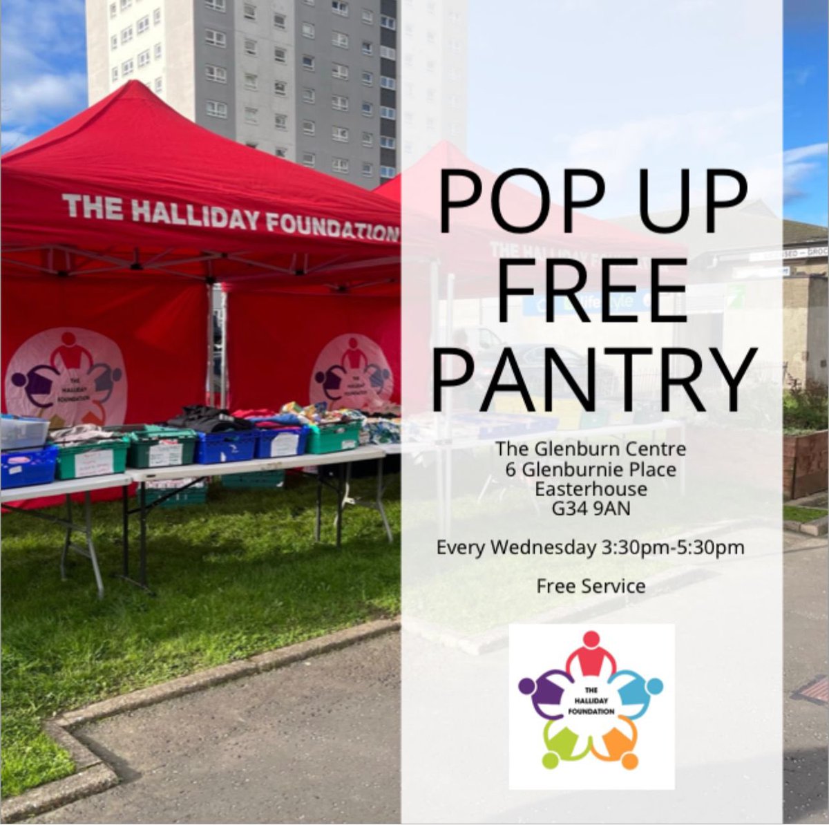 📣 NEW SERVICE ANNOUNCEMENT - SPREAD THE WORD! 📣

We are delighted to announce our new pop-up free pantry in Easterhouse 🙌 this will be running in partnership with Easthall Residents Association and Easthall Park Housing every Wednesday starting on the 6th of July 🤩