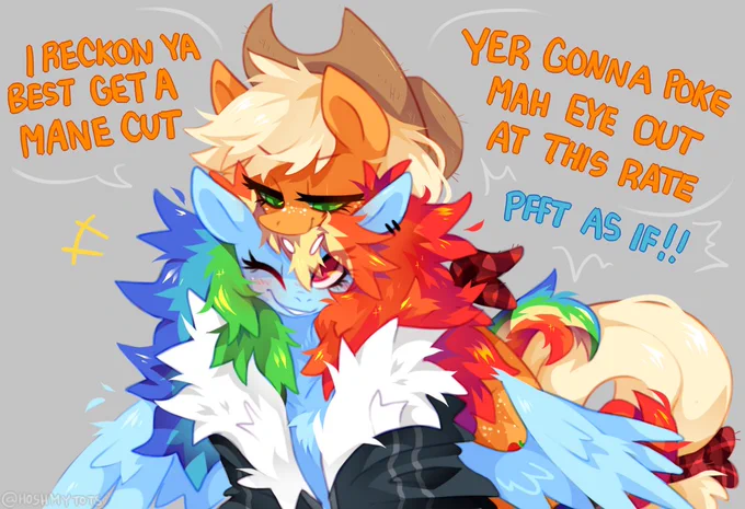 RD with different hairstyles aka an excuse for me to draw more AppleDash 