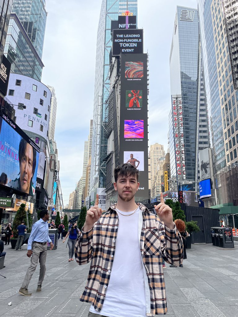 KalebsCode's tweet photo. my art in times square 🫡 https://t.co/ylNr7F2k1d