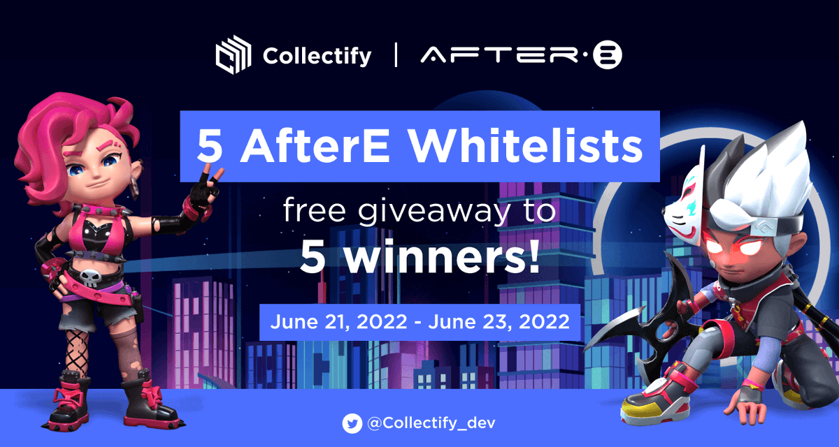 Collectify_dev's tweet photo. After E X Collectify WL GIVEAWAY

🎁Prizes :
5x @AfterEio WL SPOTS

To Enter :
❤️1 Follow @AfterEio @Collectify_app
🔄2 RT + Like + Tag 3 Friends
☑️3 Complete https://t.co/6CTVaZFdx5

Winners in 48 hours
#Solana #SolanaGiveaways #SolanaNFT https://t.co/fHZySWHyHz