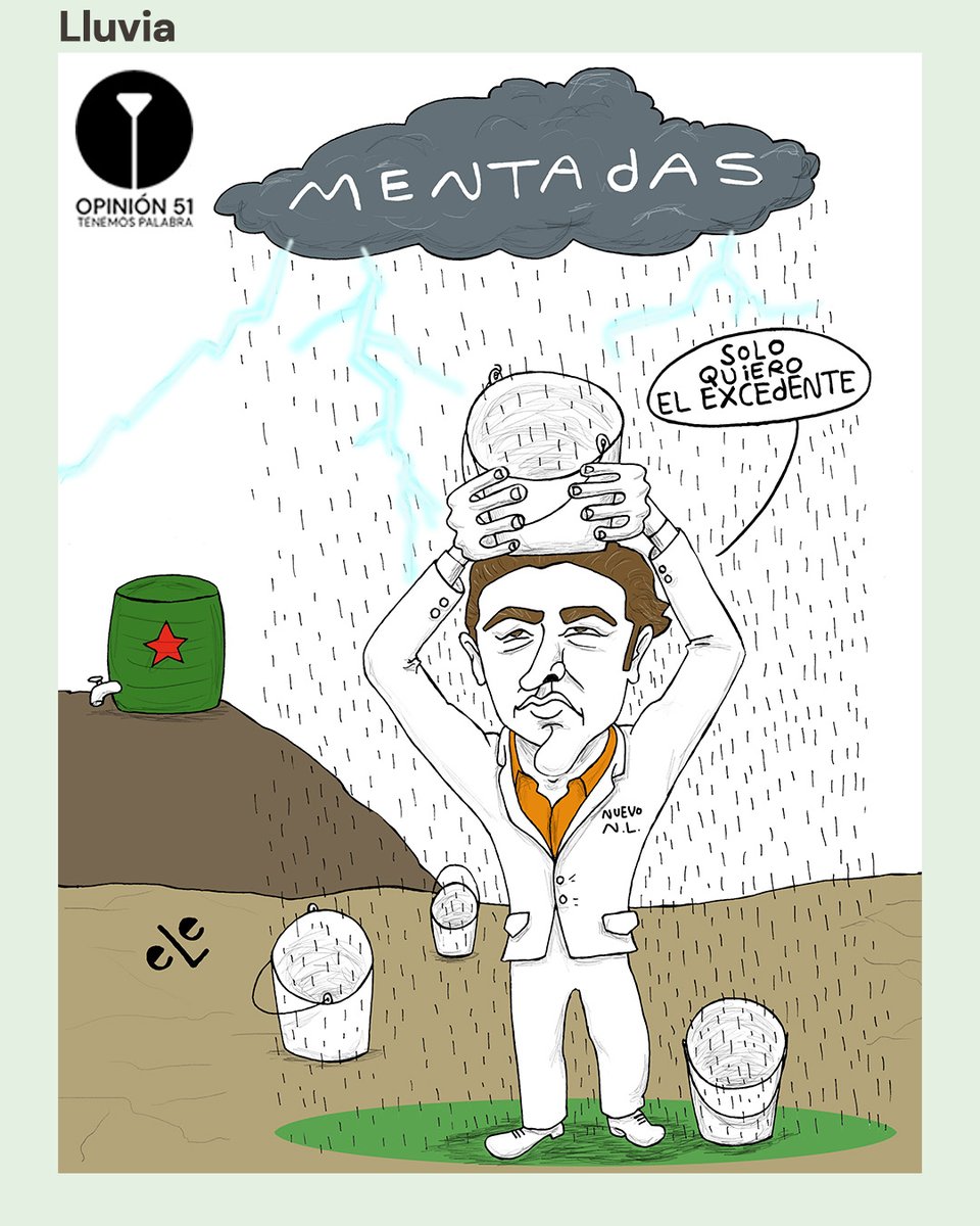 Opinion_51's tweet photo. ✍🏼 #ElCartóndeELE🎨 | «Lluvia», por @elefigueroa.
| #Opinión51 |
🔗 https://t.co/haDU3LAHZD https://t.co/ogci0US93W