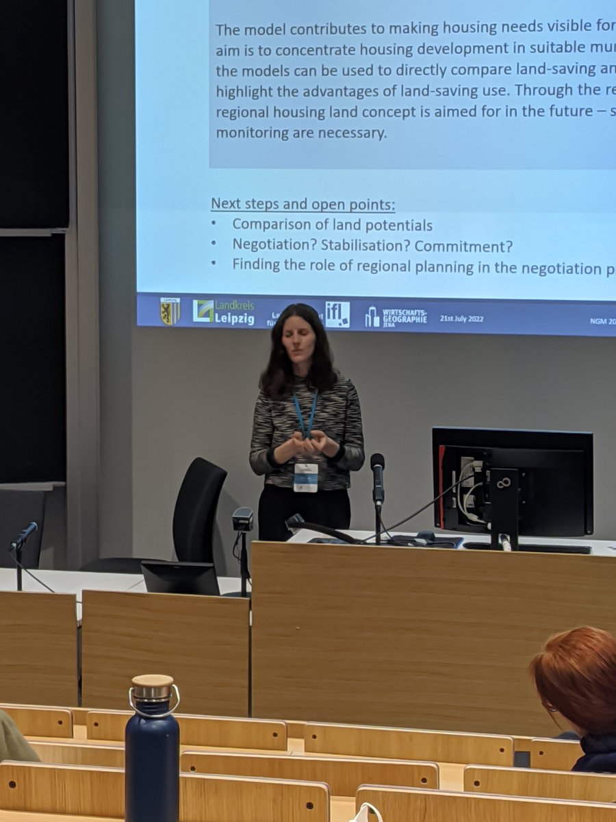 Music_Econ_Geo's tweet photo. My colleagues Anna Dunkl from @Leibniz_IfL and Thorben Sell @wigeo_jena successfully took on the challenge to not just present their #Interko2-project, but also explained the German planning system to an international audience... The last one is truly a feat in itself! https://t.co/EF646gJbkd