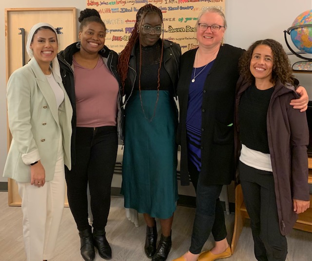 Please join us in welcoming our newest Board of Directors Members! We are excited to welcome (from left to right) Haneen Al-Noman, Barrinique Griffin, Daniella Sam, and Nikki Martin, shown here with Executive Director Miia Suokonautio (2nd to the right).