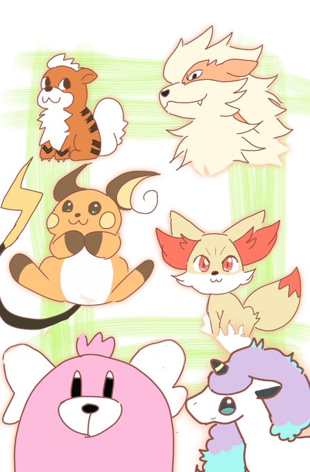 好きなポケモン6匹あげると趣味がわかるのtwitterイラスト検索結果