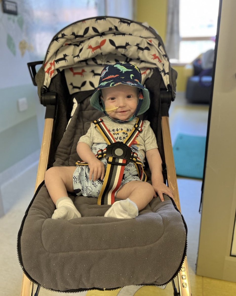 Harry is summer ready today ☀️ Our little Harry has been an inpatient on 3B for a quite a while now but today he escaped the ward for a little bit and went for a walk in the lovely sunshine with Mummy.. #longestdayoftheyear #sunnydays #cutie #ward3b #oncology #haematology