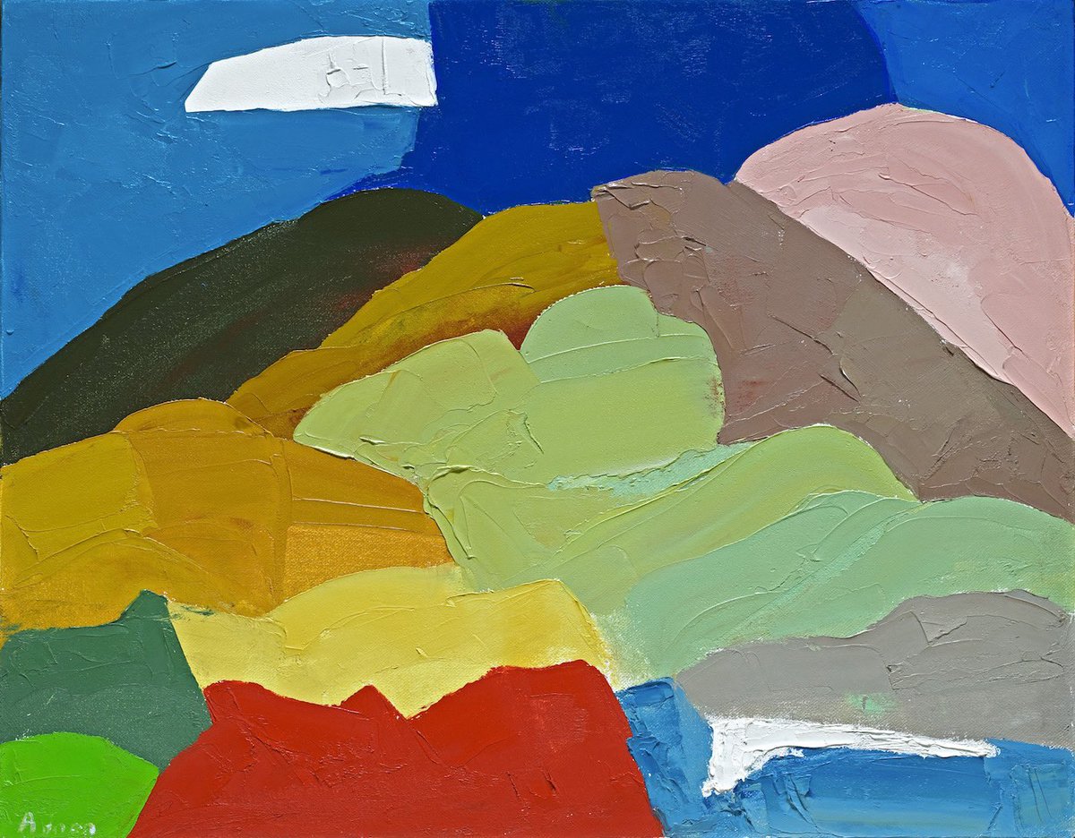 blueplayground_'s tweet photo. 1/ Today we are spotlighting the poet, essayist and visual artist, Etel Adnan. Her paintings are widely loved for their childlike and phosphoresce aesthetic — a celebration of the natural world’s beauty in its simplest forms. #NFTArt #NFTArtist #NFTCommunity #NFTCollection #NFT https://t.co/De3NgRhnOf