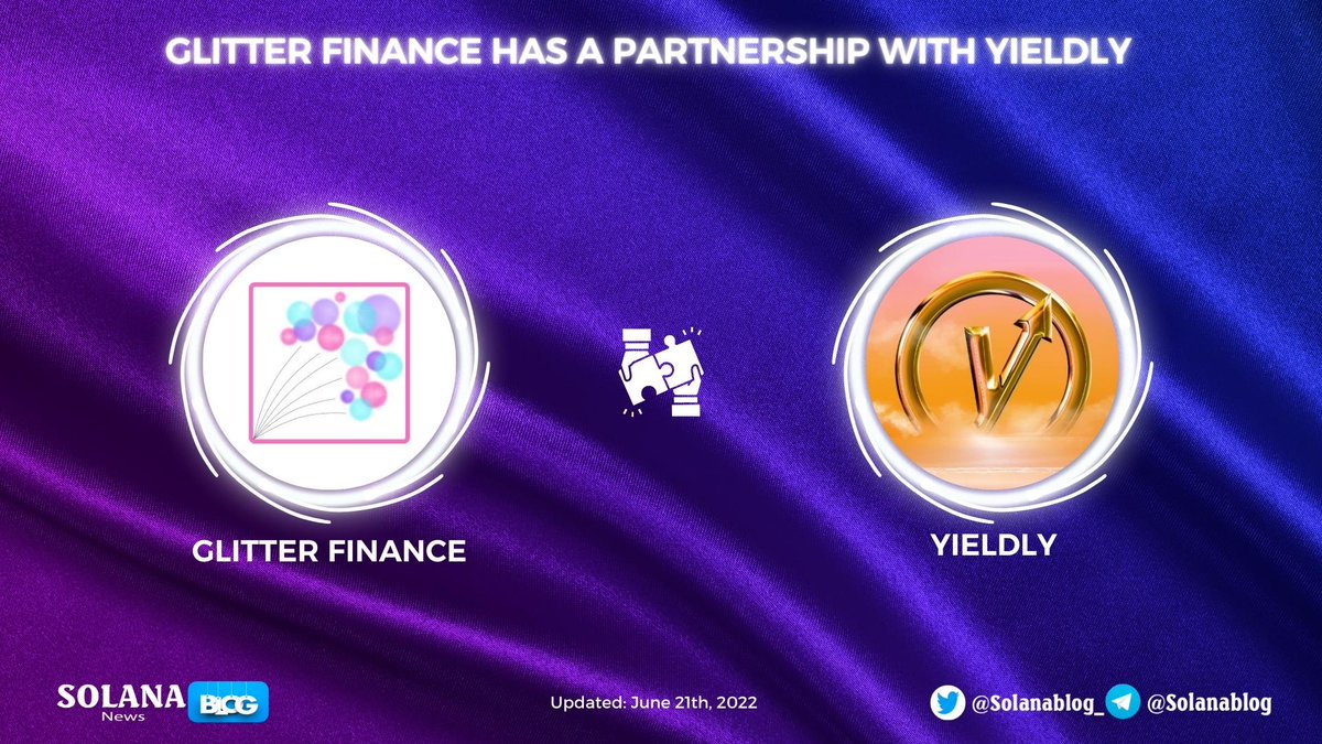 Solanablog_'s tweet image. 📢@GlitterFinance has a partnership with @YieldlyFinance

🔹This partnership to allow #Yieldly community to easily access Glitter’s native utility token $XGLI 🤩
🔹The staking pool will be launched on June 23rd for two months🥰

More details👇
bit.ly/3O9fSgA

#SolanaBlog