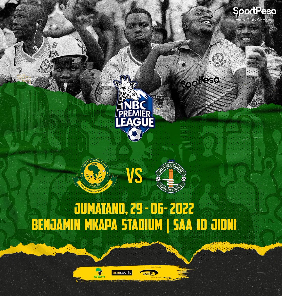 YoungAfricansSC's tweet photo. Mchezo wetu wa mwisho Ligi Kuu NBC tarehe 29/06/2022 utachezwa kwenye Uwanja wa Benjamin Mkapa, Dar es Salaam badala ya Uwanja wa kumbukumbu ya Sheikh Amri Abeid, Arusha kama ilivyotangazwa hapo awali. 

#ReturnOfChampions🏅🏆 https://t.co/cV8DlTlOnH