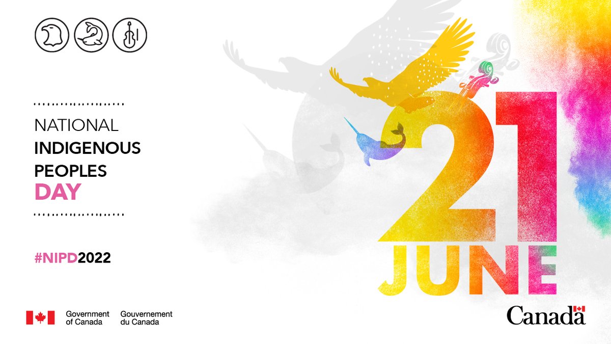 Each year, we celebrate National Indigenous Peoples Day on the summer solstice. ☀️ Find resources to learn and acknowledge the contributions Indigenous Peoples have made from coast to coast to coast: rcaanc-cirnac.gc.ca/eng/1528210353…
#NIPD2022 #NIHM2022