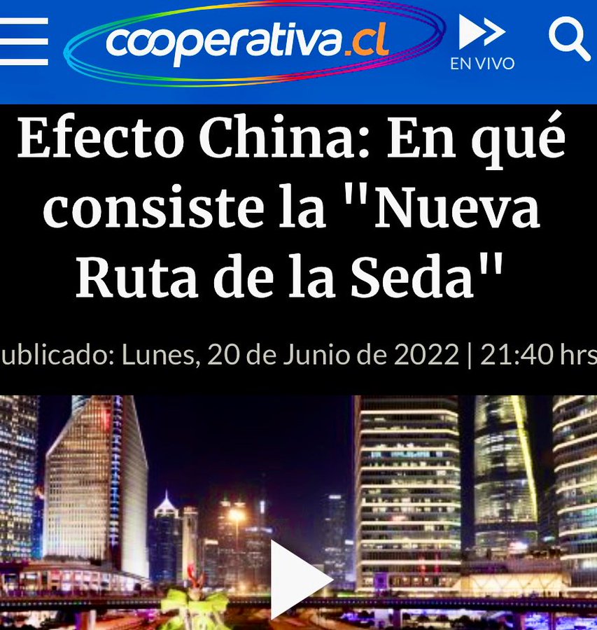 Aquí mi entrevista en el programa “Efecto China” de <a href="/Cooperativa/">Cooperativa</a>  en la que explico en qué consiste y cómo afecta a nuestra región la plataforma internacional “Belt and Road Initiative” 👉cooperativa.cl/noticias/corpo…