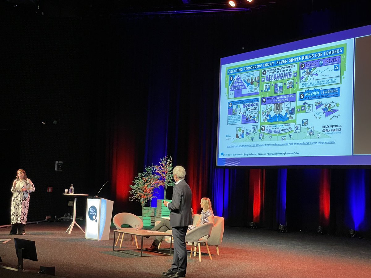 DocScott82's tweet image. @HelenBevan @goranhenriks discuss the 7 steps to create the tomorrow our population needs. “Our shared purpose” #CreatingTomorrowToday #Quality2022
