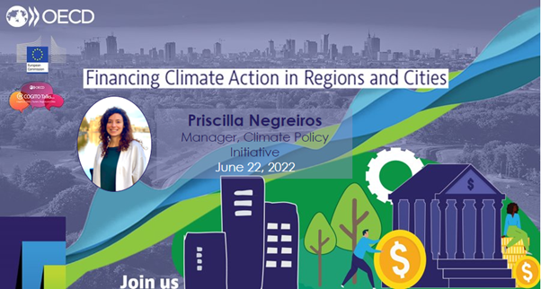 Join CPI's <a href="/NegreirosPri1/">Priscilla Negreiros</a> tomorrow at <a href="/OECD/">OECD ➡️ Better Policies for Better Lives</a>'s event to learn more about the ways to enhance the mobilisation of public and private #ClimateFinance for subnational #ClimateAction. Sign up! 
meetoecd1.zoom.us/meeting/regist…