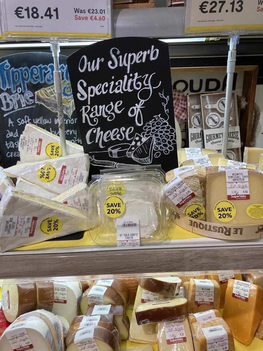 St Tola Goat Cheese (@sttolacheese) on Twitter photo & here’s the photo ! All on promotion until 29/6in your local <a href="/SuperValuIRL/">SuperValu Ireland</a> including our pasteurised St.Tola Log <a href="/caisireland/">CAIS Ireland</a> <a href="/CashelBlue/">Cashel Blue Cheese</a> <a href="/CooleeneyFarm/">Cooleeney Farm</a> <a href="/hegartycheese/">Hegarty cheese</a> <a href="/milleens/">Milleens</a> <a href="/ProperFood_ie/">Katia Valadeau</a> @CheeseSchoolIrl <a href="/foodguild/">Food Guild IRE</a> <a href="/visitBurren/">Visit the Burren</a> & here’s the photo ! All on promotion until 29/6in your local <a href="/SuperValuIRL/">SuperValu Ireland</a> including our pasteurised St.Tola Log <a href="/caisireland/">CAIS Ireland</a> <a href="/CashelBlue/">Cashel Blue Cheese</a> <a href="/CooleeneyFarm/">Cooleeney Farm</a> <a href="/hegartycheese/">Hegarty cheese</a> <a href="/milleens/">Milleens</a> <a href="/ProperFood_ie/">Katia Valadeau</a> @CheeseSchoolIrl <a href="/foodguild/">Food Guild IRE</a> <a href="/visitBurren/">Visit the Burren</a>