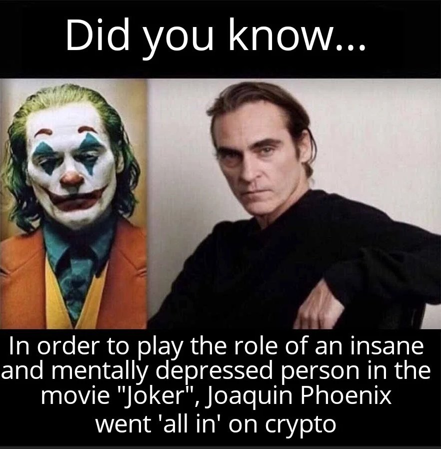 TheFairies_'s tweet photo. That's it. I'm doing my makeup like the joker tomorrow 🤣 #crypto #meme #joker https://t.co/20gOidLozl