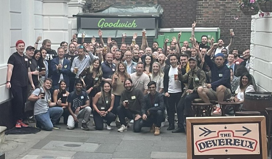 raybogman's tweet photo. What a great pre-#MM22UK. Grateful meeting new and seasoned #magento community members. Really missed that. #adobecommerce #adobe #CommerceForAll #photocredits @wsakaren @ShipperHQ thanks getting everybody together ๐ https://t.co/qzTdMpdFZQ