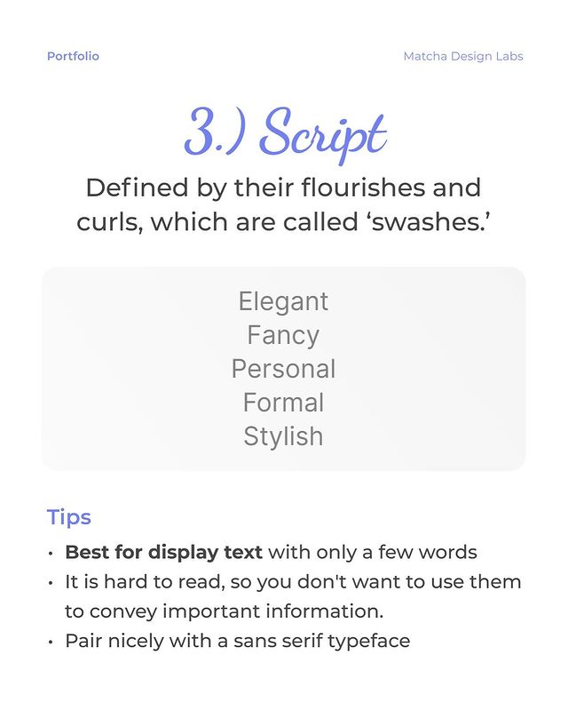 matchadesignlab's tweet photo. How to use this post:

👉 Pick one or two from the options in this carousel.

👀 Look for typefaces with similar shapes and slants for pairings.

😈 Don’t be afraid to experiment with to get just the mood you need for each project. https://t.co/lA359kptp4