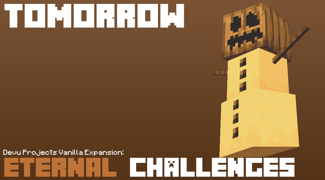 DevuProjects's tweet photo. LET THE COUNTDOWN BEGIN! #EternalChallenges is releasing TOMORROW! It's the first entry for whole DP' Vanilla Expansion series, with more data packs on the way later this year! Be sure to check out when it comes out. https://t.co/KQJejG3nxh