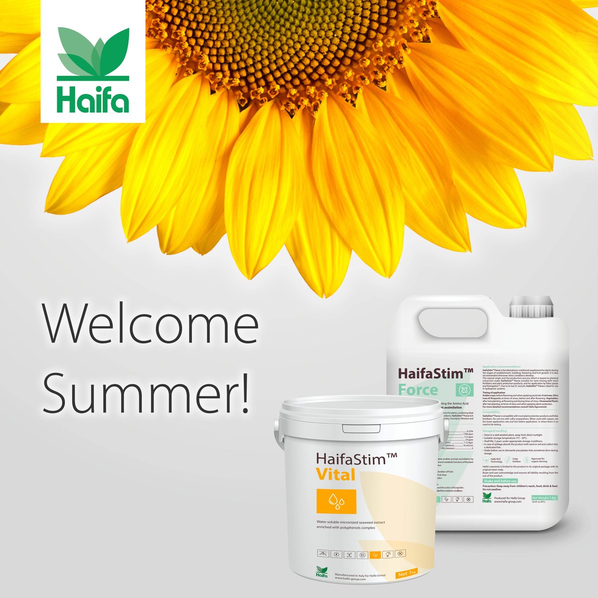 While we celebrate the 1st day of summer, we must remember that the hot season might impose obstacles on plant growth. To protect your crops and help them cope with heat and drought stresses, complete the nutrition program with HaifaStim™ biostimulants.
