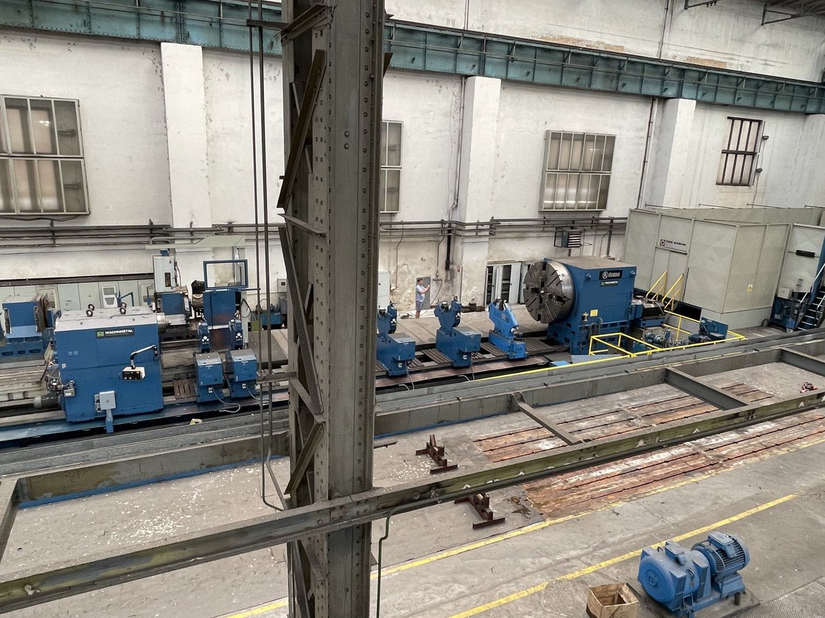 mach4metal's tweet image. CNC lathe
SKODA - SR3 - 220 CNC Max. turning Ø
3000 mm
X-Axis
14500 mm
Speedrange
180 Rpm
Spindle power
2 x 75 kW
Quill Ø
560 mm #mach4metal #skoda #heavylathe #lathe #cnclathe