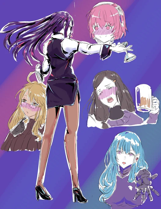 【VA11HallA】6th anniversary #va11halla #VA-11_HALL-A #ジル・スティングレイ #ドロシー・ヘイズ #アルマ・アルマス #キラ☆ミキ https://t.co/qgztKxTMDo 