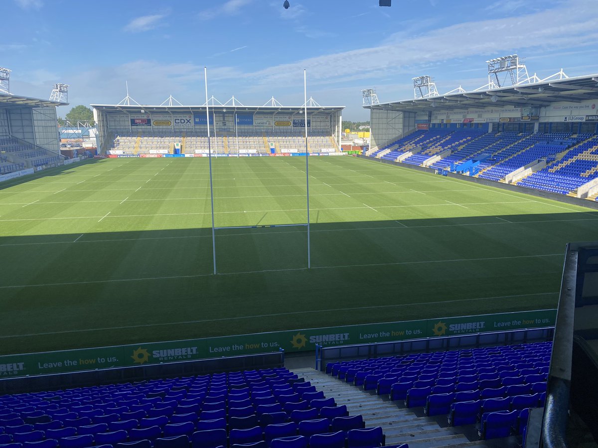 WarringtonGrCo's tweet photo. Very different start to today invited to attend the launch of the Rugby League World Cup at the Halliwell Jones Stadium. Some great volunteer opportunities for all. Now off to shift a couple of tons of topsoil with the team at our eco/green project @TheOldSchoolWA1 #randomdays https://t.co/YPwscIupMW