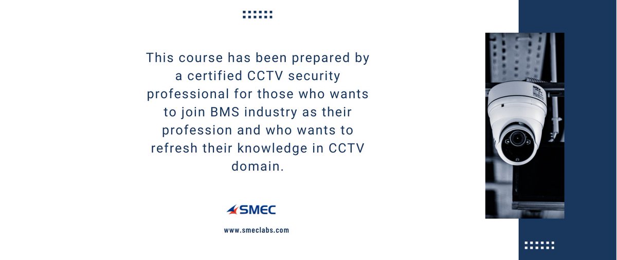 SMEClabs's tweet photo. Here are the reasons why you should take CCTV course from SMEClabs
#smeclabs #smectechnologies #cctv #cctvjobs #cctvtraining #cctvcourse #kochi #kochitraining
#bmstraining https://t.co/7OJhMCXWSR