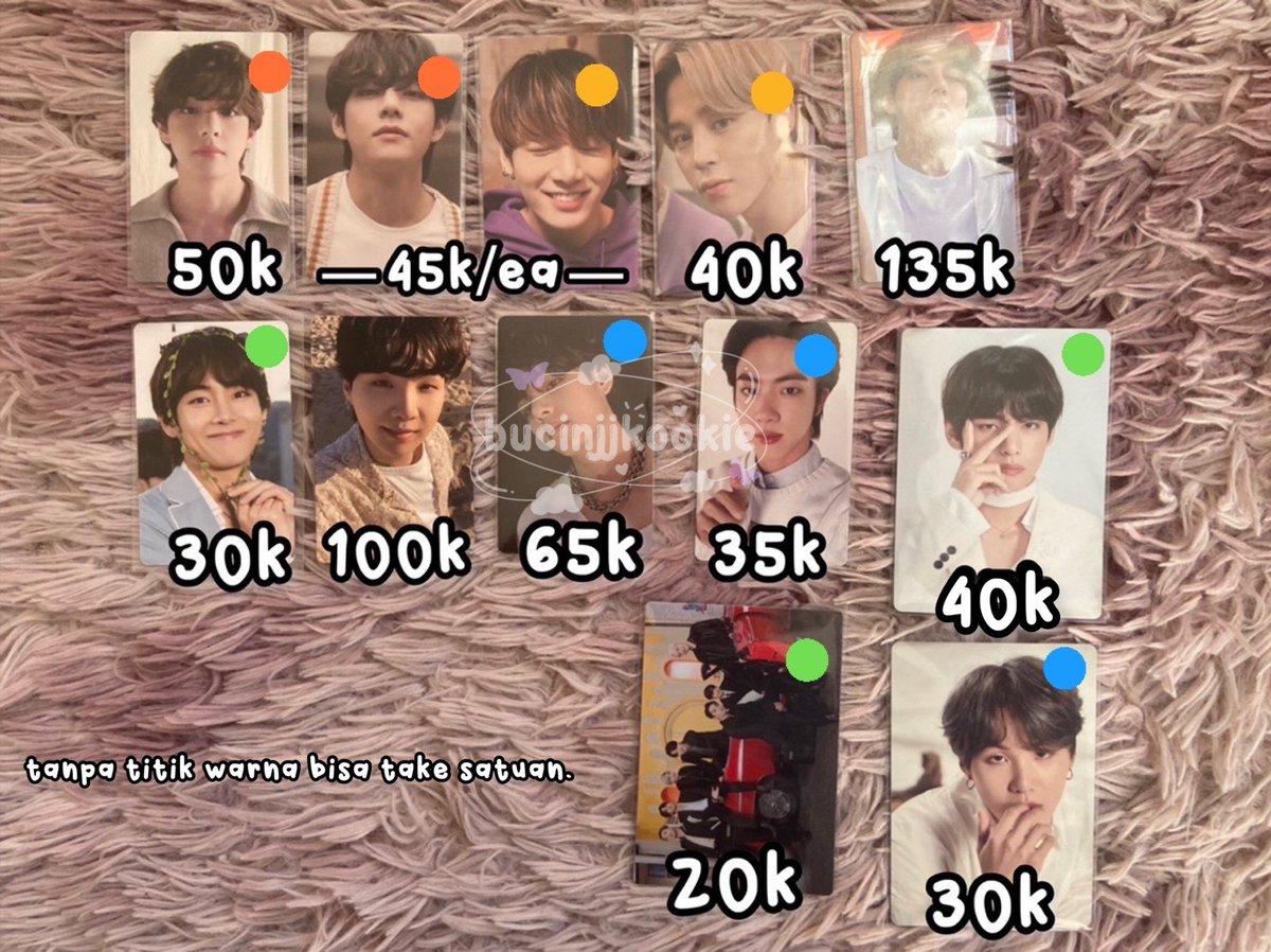 bucinjjkookie's tweet photo. HELP RT — [RT would be appreciate]💜
WTS // want to sale

💰 price on pict
❌ exc. pack &amp; adm🍊 (2%)
📎 FULL/SPLITPAY
🏡 jakarta
✨condi &amp; claim by dm

t. tae zoom suga melet tae rante tae bunga decokit jungkook jimin samsung mpc ptd namjoon jhope https://t.co/vFtoPvnVMK