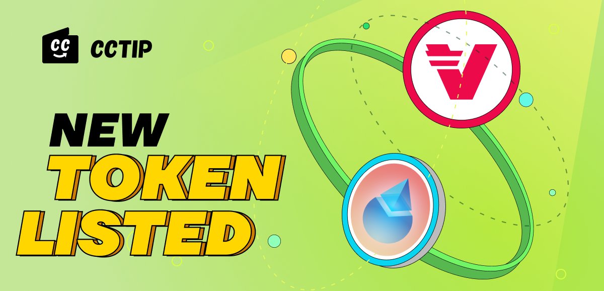 🎉We are thrilled to announce new token listings🎉
🔹Verasity #VRA <a href="/verasitytech/">PLRL by Verasity</a>
🔹Lido DAO #LDO <a href="/LidoFinance/">Lido</a>

💸Enjoy tipping and airdropping using CCTIP bot in your communities! 

#CCTIP #Verasity #LidoDAO #Crypto #cryptocurrency #Blockchain #NFT #DeFi #CryptoGaming #staking
