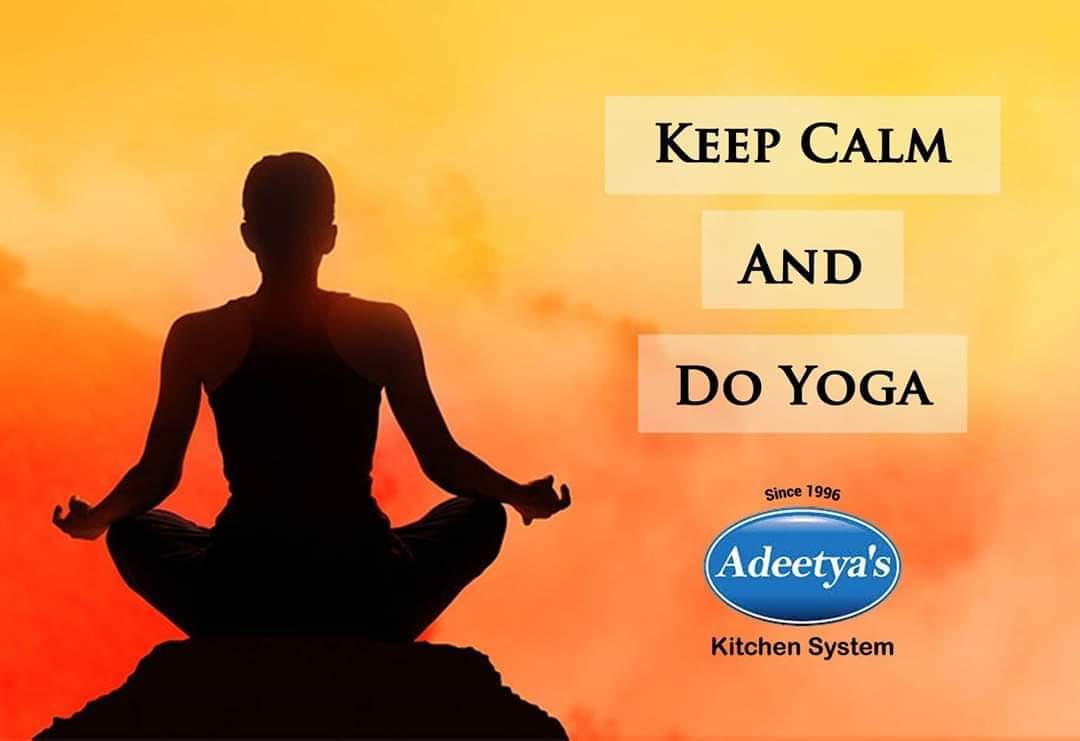 AdeetyasKitchen's tweet photo. Adeetya's Kitchens Truely Indian Kitchen and as Pure n  Apic as Yoga. 
Happy Yoga Day!
#worldyogaday
#kitchentrolley
#kitchentrolleymanufacturer https://t.co/LlwRoiKtKd