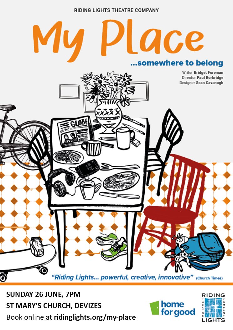 My Place shares the stories of four individuals as they journey through the care system. Through a range of story-telling techniques, each story highlights the need for all vulnerable children to have a safe &amp; loving home.  My place is in Devizes on 26/6 👉orlo.uk/6PlYr