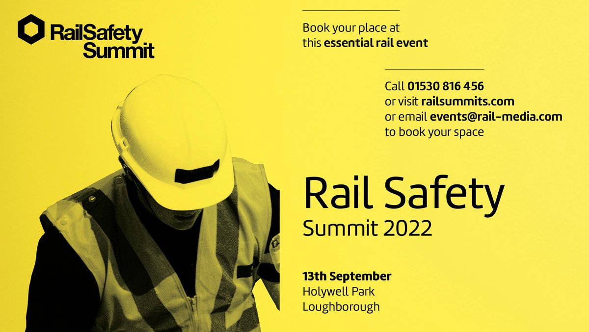 Don't miss this essential rail event, get your tickets today!
Early bird tickets are only on sale until 31st July 
Call 01530 816 456 or visit railsummits.com 
or email events@rail-media.com to book your space