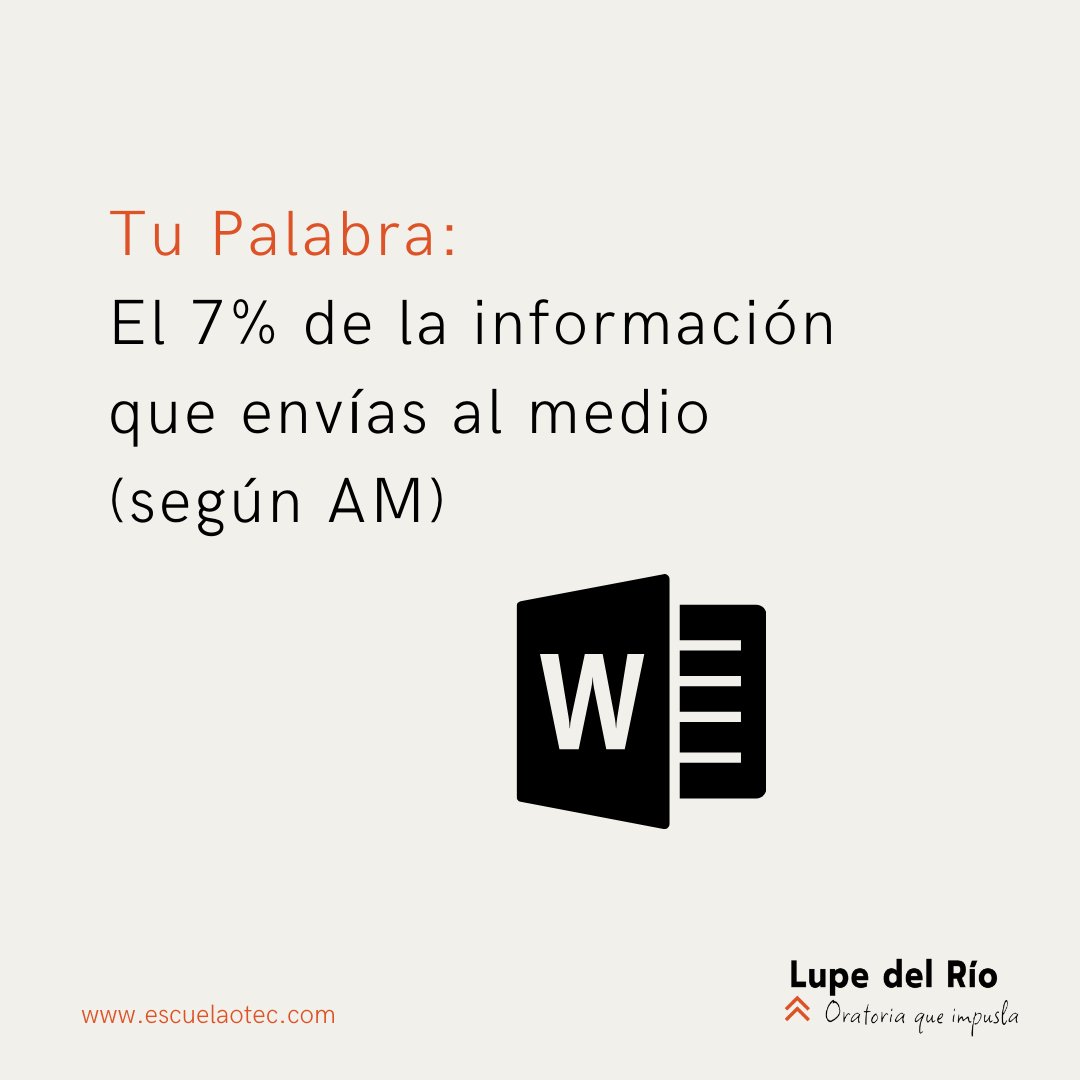 escuelaotec's tweet photo. Las 3 ÚNICAS herramientas que necesitas para comunicar bien

🧍🏻♀️Tu Cuerpo: 
El 55% de la información que envías al medio (según Albert Mehrabian) https://t.co/ArQZY5jZrd