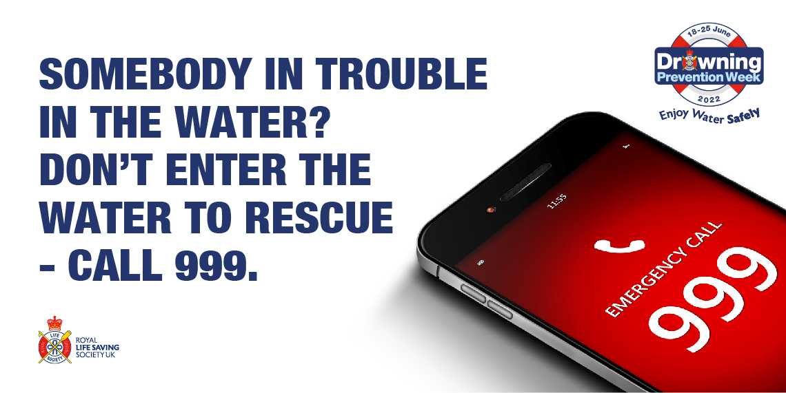 Never enter the water to help a person or an animal in trouble. 
Call 999 immediately and let specially trained firefighters with the right equipment respond to the incident. 
#DrowningPrevention #FloatToLive <a href="/RLSSUK/">Royal Life Saving Society UK - RLSS UK</a>