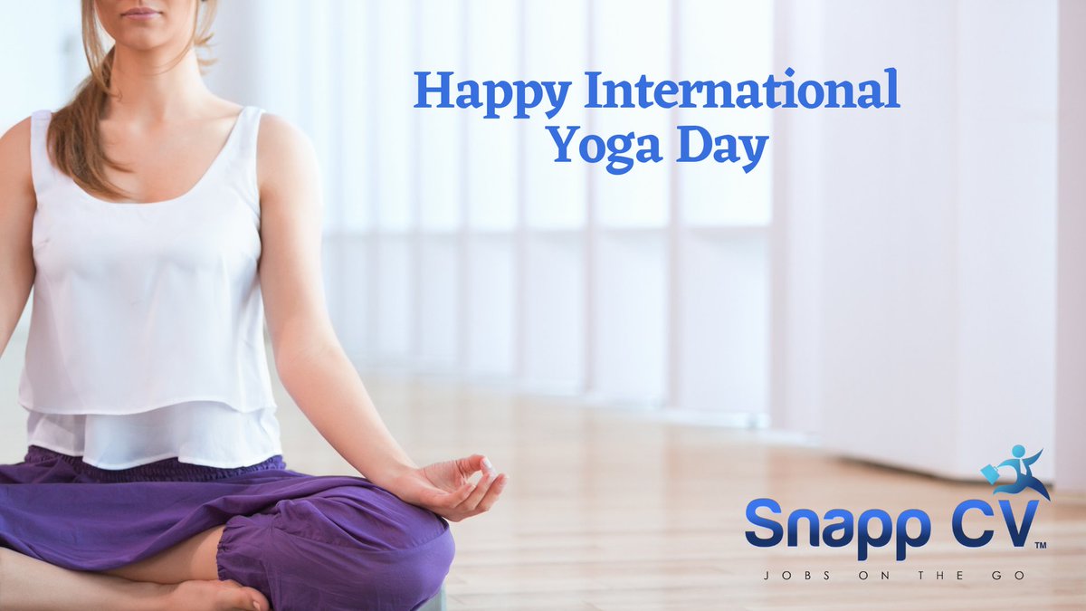 The most important pieces of equipment you need for doing yoga are your body and your mind. Happy Yoga Day!

#yogaday #yoga #internationalyogaday #yogainspiration #yogapractice #yogalife #wearesnappcv #snappcvgroup #jobsearchapp #findyourdreamjob #jobs #jobsearch #jobopening