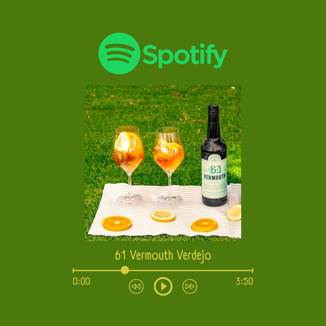 #greenandsocial 

 😎El #verano llama a la puerta y de su mano llegan las sesiones de #vermouth 🍸 en buena compañía que se alargan sin remedio. 

▶️ Disfruta de #61VermouthVerdejo mientras escuchas esta playlist con los éxitos del indie nacional: open.spotify.com/playlist/7qKdw…