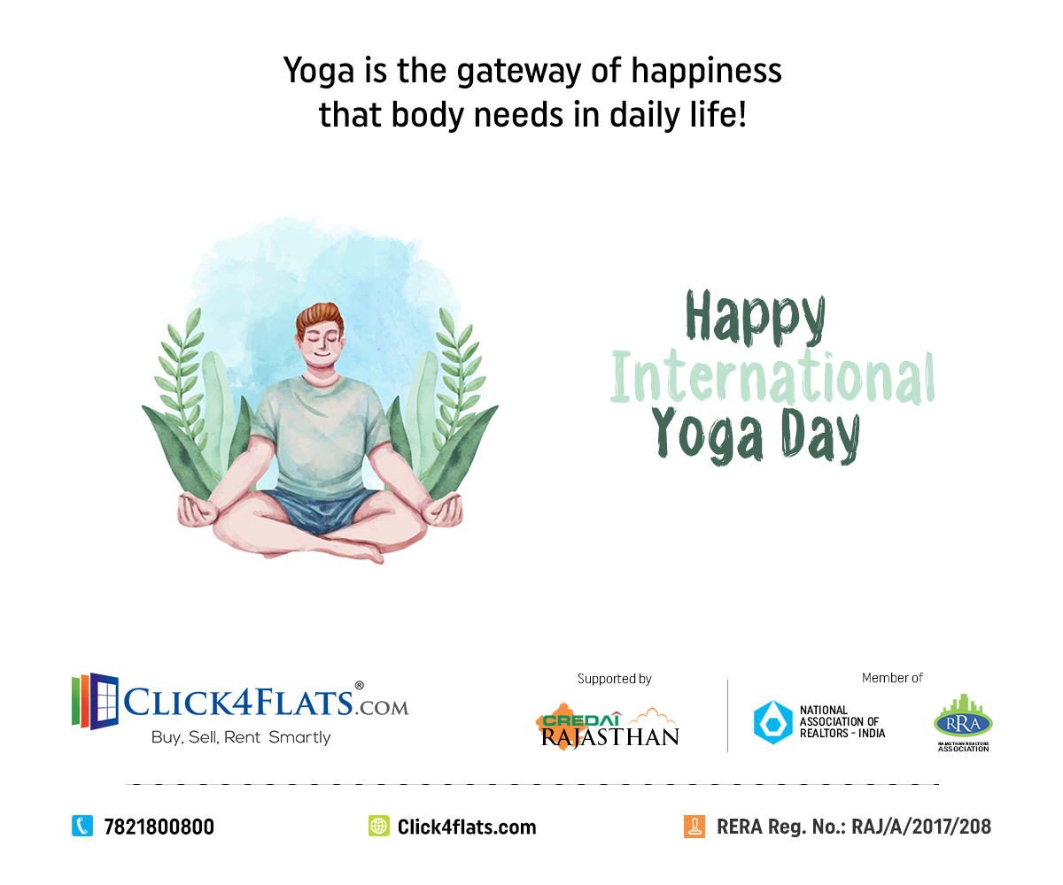 Click4Flats's tweet image. Yoga is the Journey of the Self, to the Self, through the Self.
Team Click4flats.com wishes all a very Happy International Yoga Day.
#InternationalYogaDay #InternationalDayofYoga #India #Click4flats