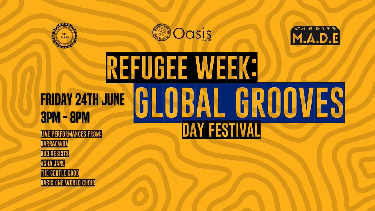 cdfvolcentre's tweet photo. #Cardiff is really passionate about sharing the stories and talents of its residents, including #refugees. Why not join @OasisCDF, @OudResists, and @CardiffMADE for the Global Grooves Day Festival on Friday 24th June and celebrate @RefugeeWeek? #RefugeesWeek #MonthOfCommunity https://t.co/bhC1N8kCdj