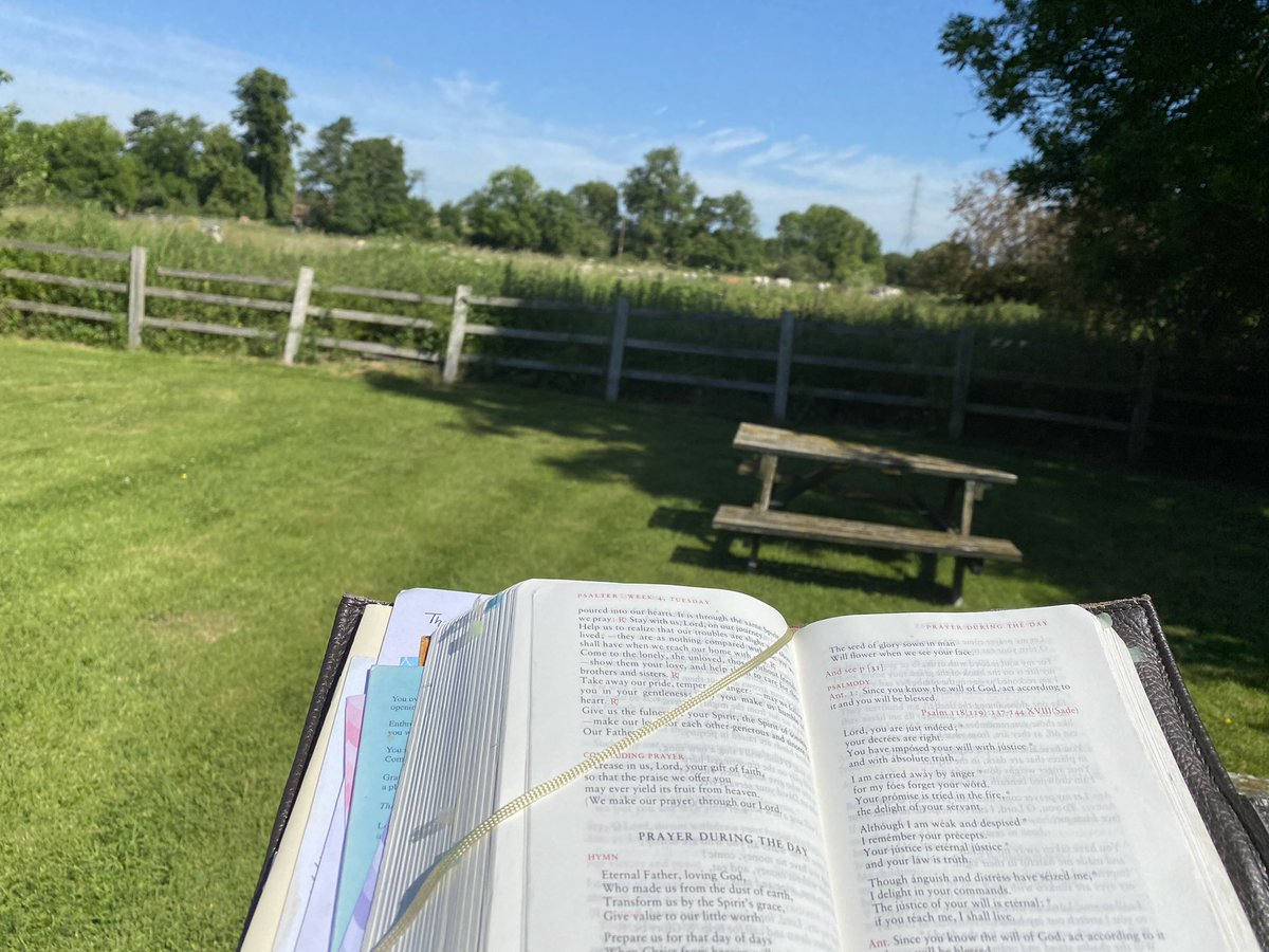MthrVictoria's tweet photo. Our benefice spans town to country, and spots like this to pause and pray the “praise in timeless song”… a slow breath into the world and all its stress, pain, and hurt. Lord, let our prayers rise up, your love pour down…
#Terce #LiturgyOfTheHours #HallowingTheOrdinary https://t.co/i57QMZrEVF