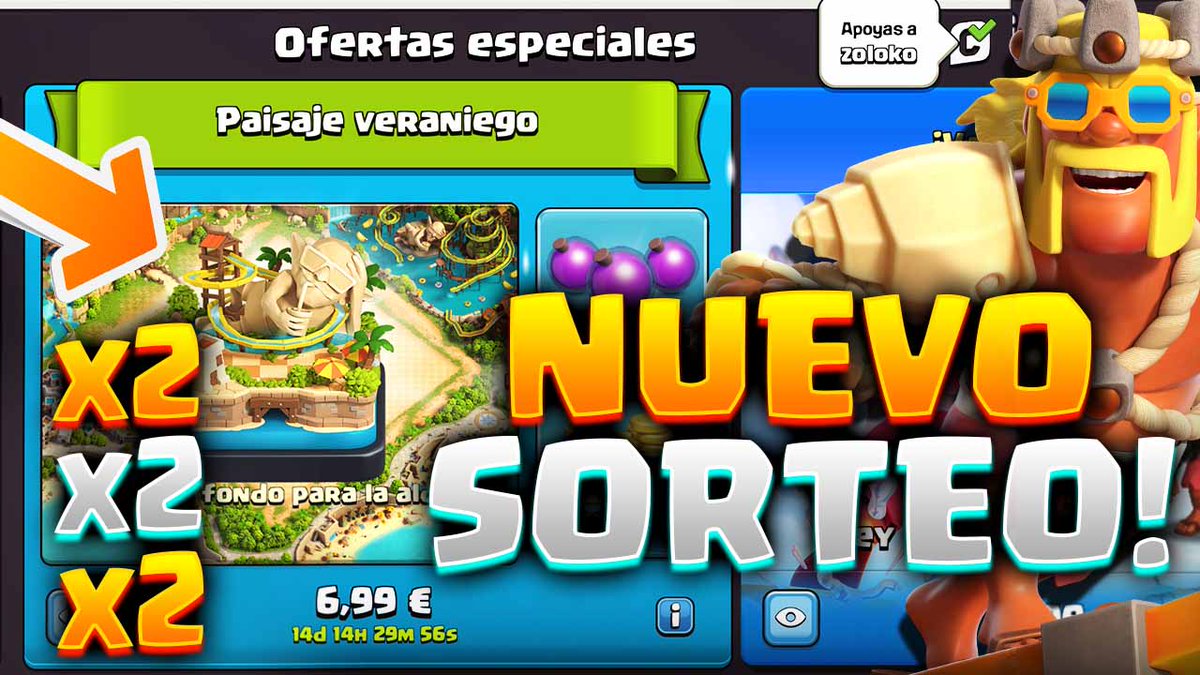 🎁 ¡¡NUEVO SORTEO DE VERANO!!🎁

🍀Consigue: 2 Paisajes veraniegos, 2 Skins del Rey Bárbaro y 2 Skins de la Luchadora🍀

REQUISITOS:
✅Dar RT
✅Seguir a: 
<a href="/FernandoYauCr/">Fernando Yau</a> 
<a href="/ZolokOficial/">Código: ZOLOKO</a> 
✅Seguir a Kaddiel en Twitch
twitch.tv/kaddielc

Mucha suerte! Ganadores en 1 semana 🥳